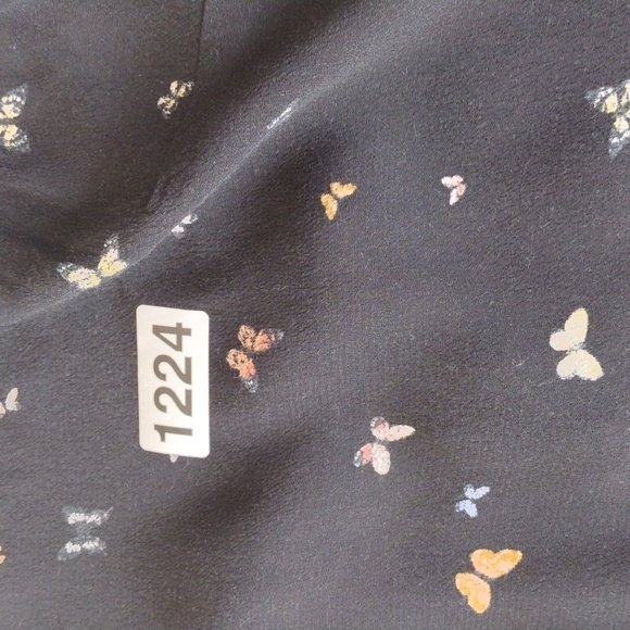 WILD FABLE Dress Women XS Black Butterfly Print Trapeze Swing Sleeveless Strappy - Picture 6 of 7